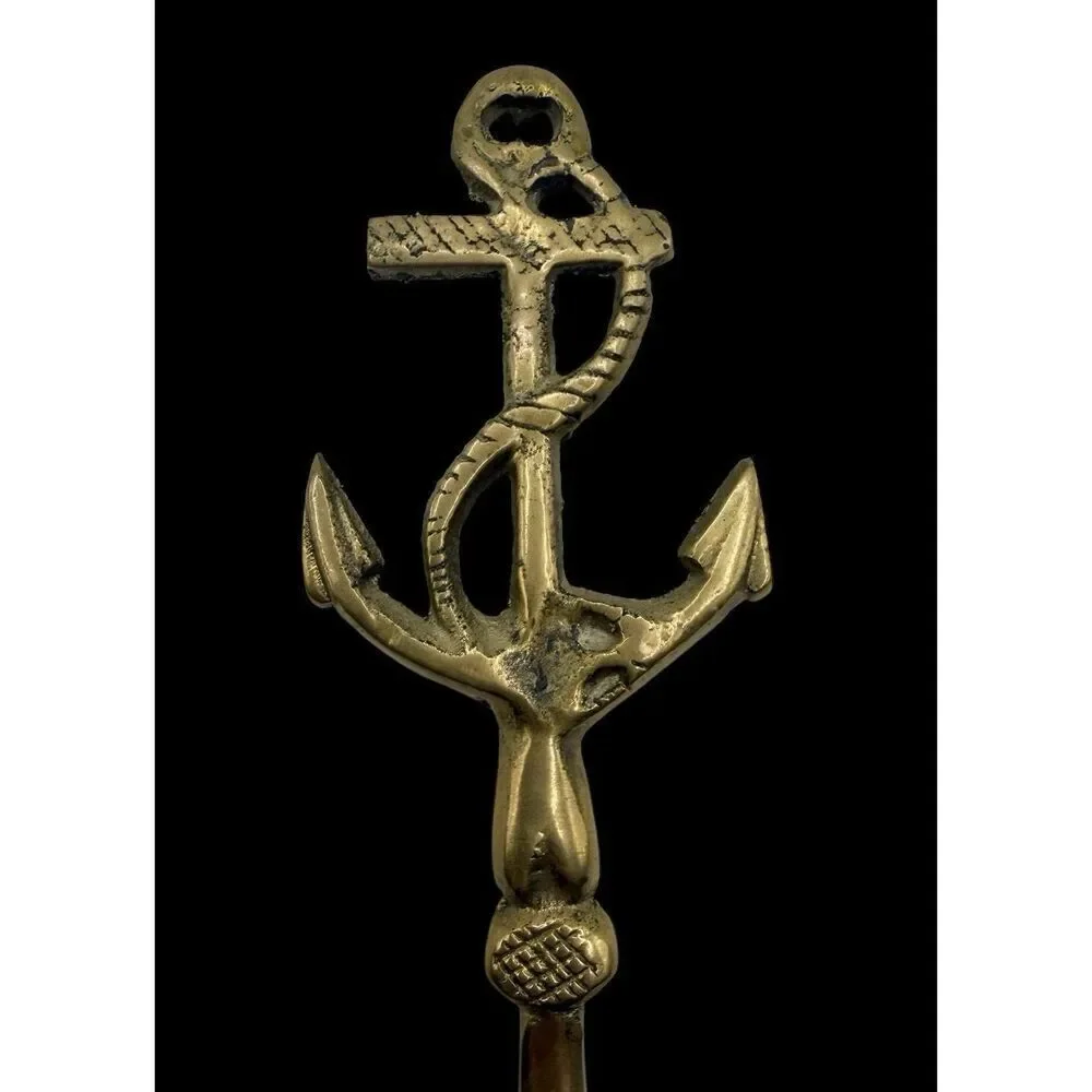 Brass Vintage Nautical Rope & Anchor Letter Opener 9.25”